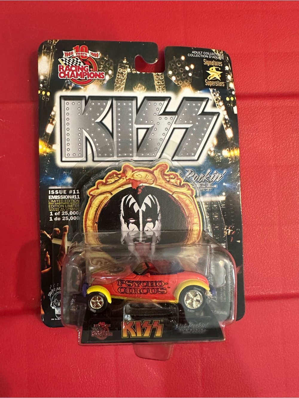 Kiss Psycho Circus Red & Yellow Die-Cast Toy Car - Collectible Kids Vehicle